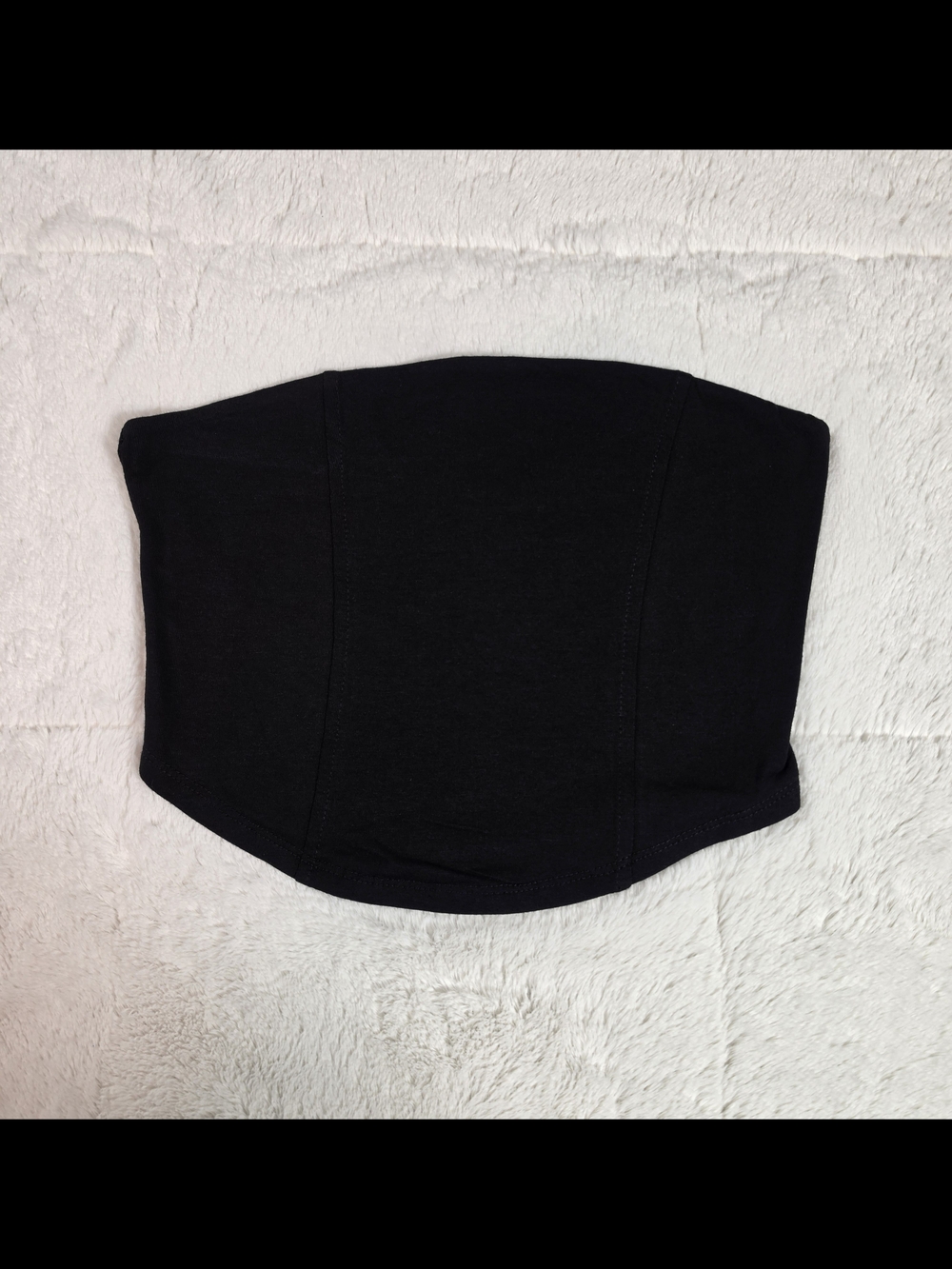 Bozzolo Black Strapless Crop Top(BBX4-04)